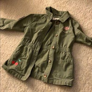 Girls army patchwork jacket